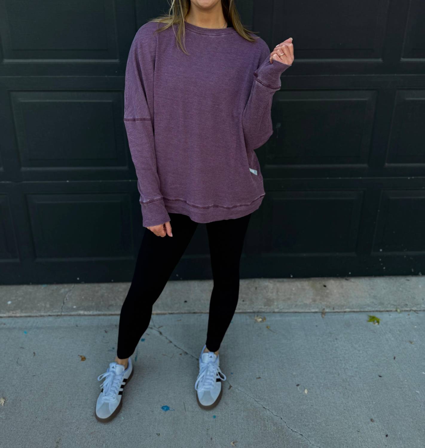 Mono B - Waffle Ribbed Pullover