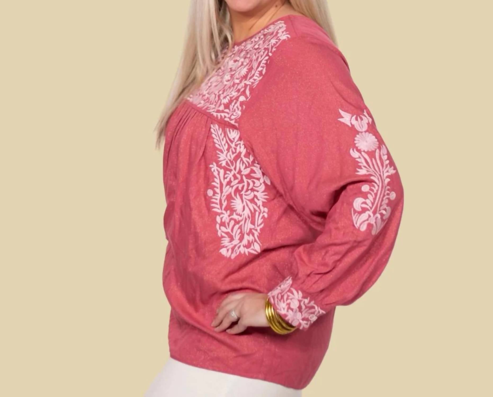 Layerz Clothing - Lyndi Embroidered Top