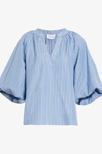 Tanya Taylor - Marine V Neck Balloon Sleeves Top