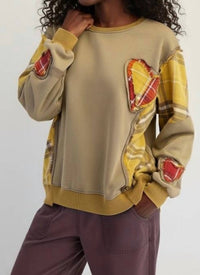 Little Secret Of Mine - Heart Full of Sunshine Patch Sweatshirt