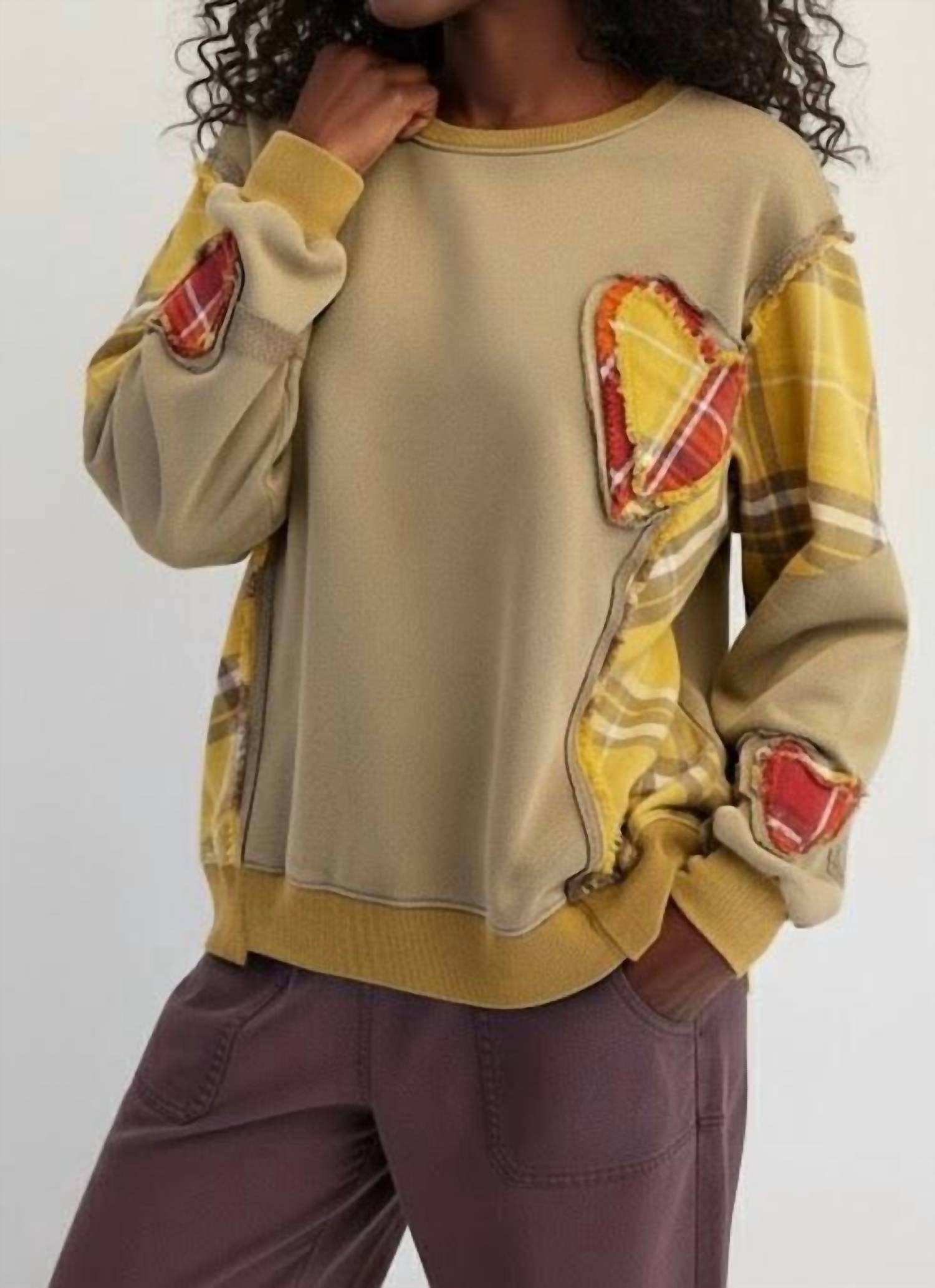 Little Secret Of Mine - Heart Full of Sunshine Patch Sweatshirt