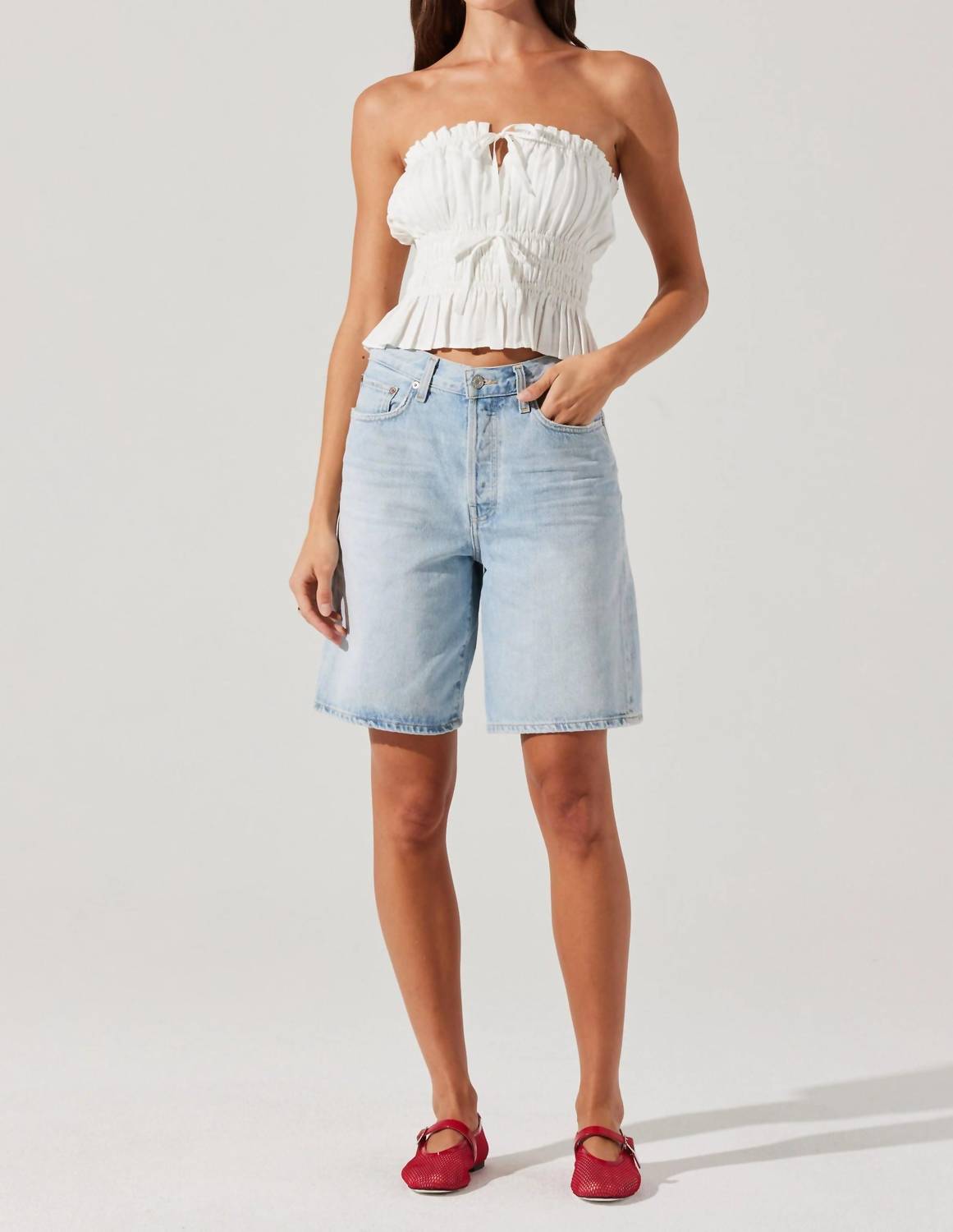 Astr - Biffy Strapless Top