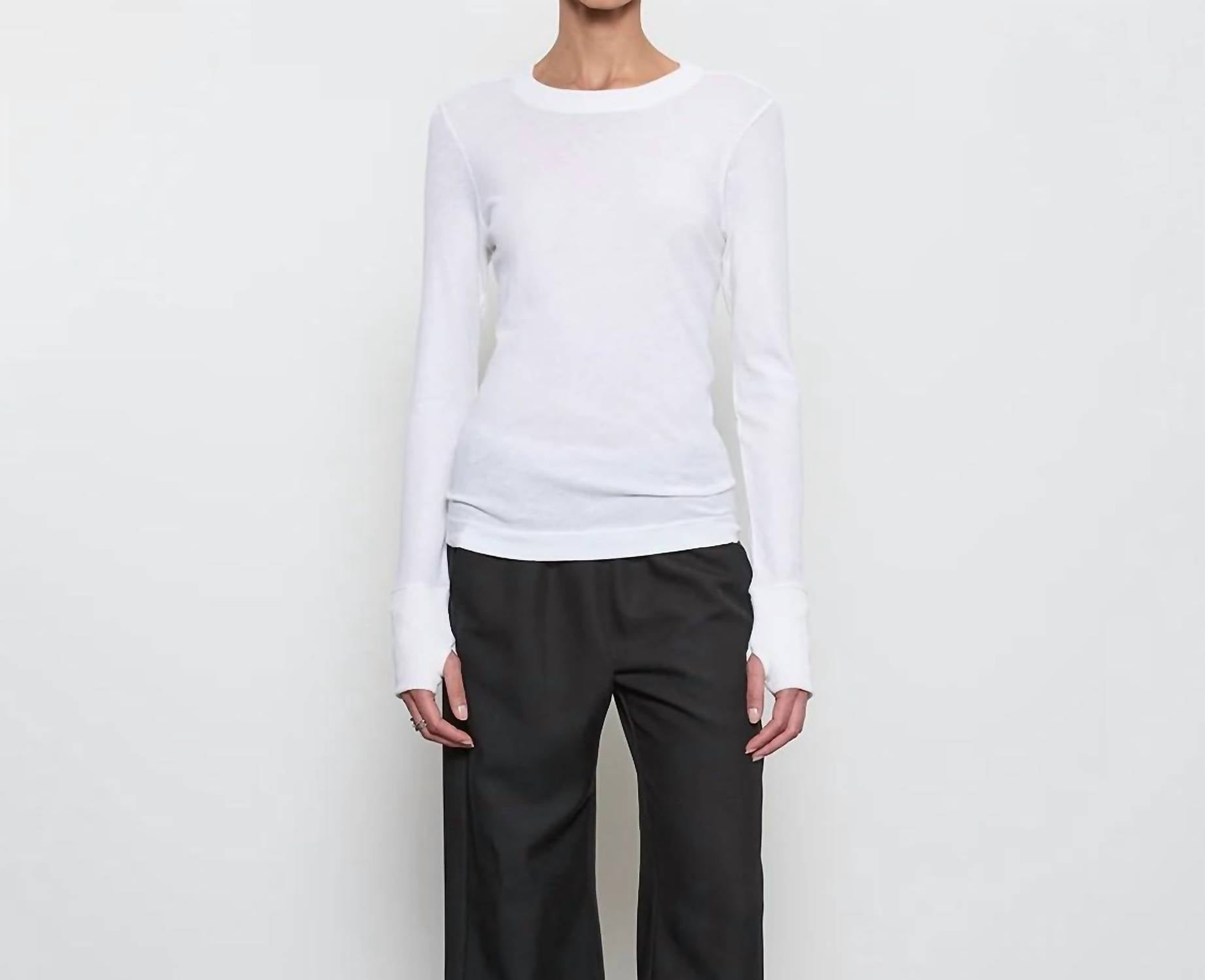Enza Costa - Easy Cuffed Crew Tee