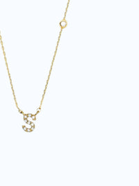 Tai Jewelry Women's Initial S Necklace in gold - women's jewelry - detail view
