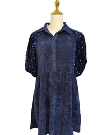 Umgee - Women's Tunic Top With Puff Sleeves