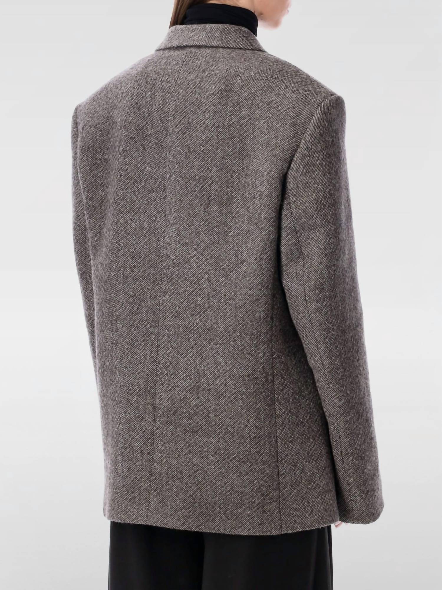 Magda Butrym Women's V-neck Blazer in grey - women's jacket - detail view