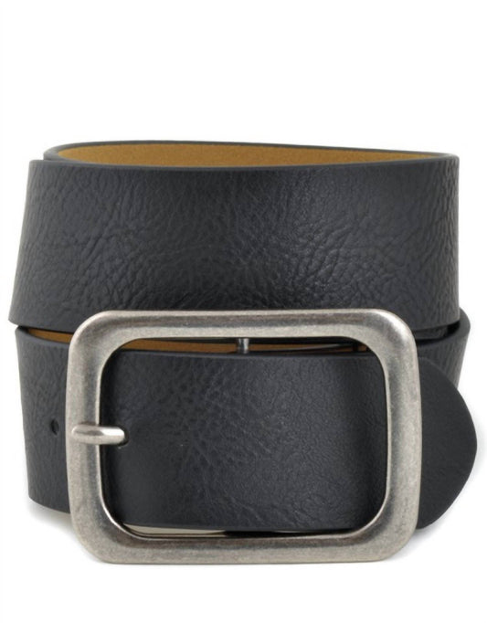 Anzell - Women's Square Buckle Leatherette Belt