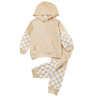 Unisex Checkered Hoodie with Matching Joggers Set