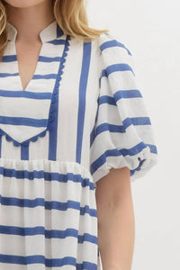 entro Claire Midi Dress in blue - women's dress - view 5