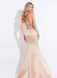 Rachel Allan - Matte Satin Two-piece Mermaid Gown