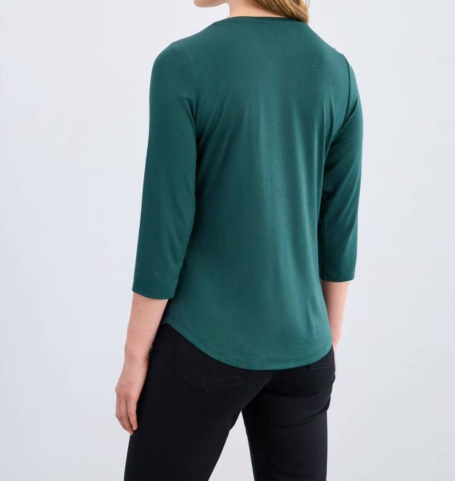 Fdj - 3/4 Sleeve V-neck Top
