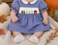 Petit Ami Zubels - Farm Scene Smocked Dress