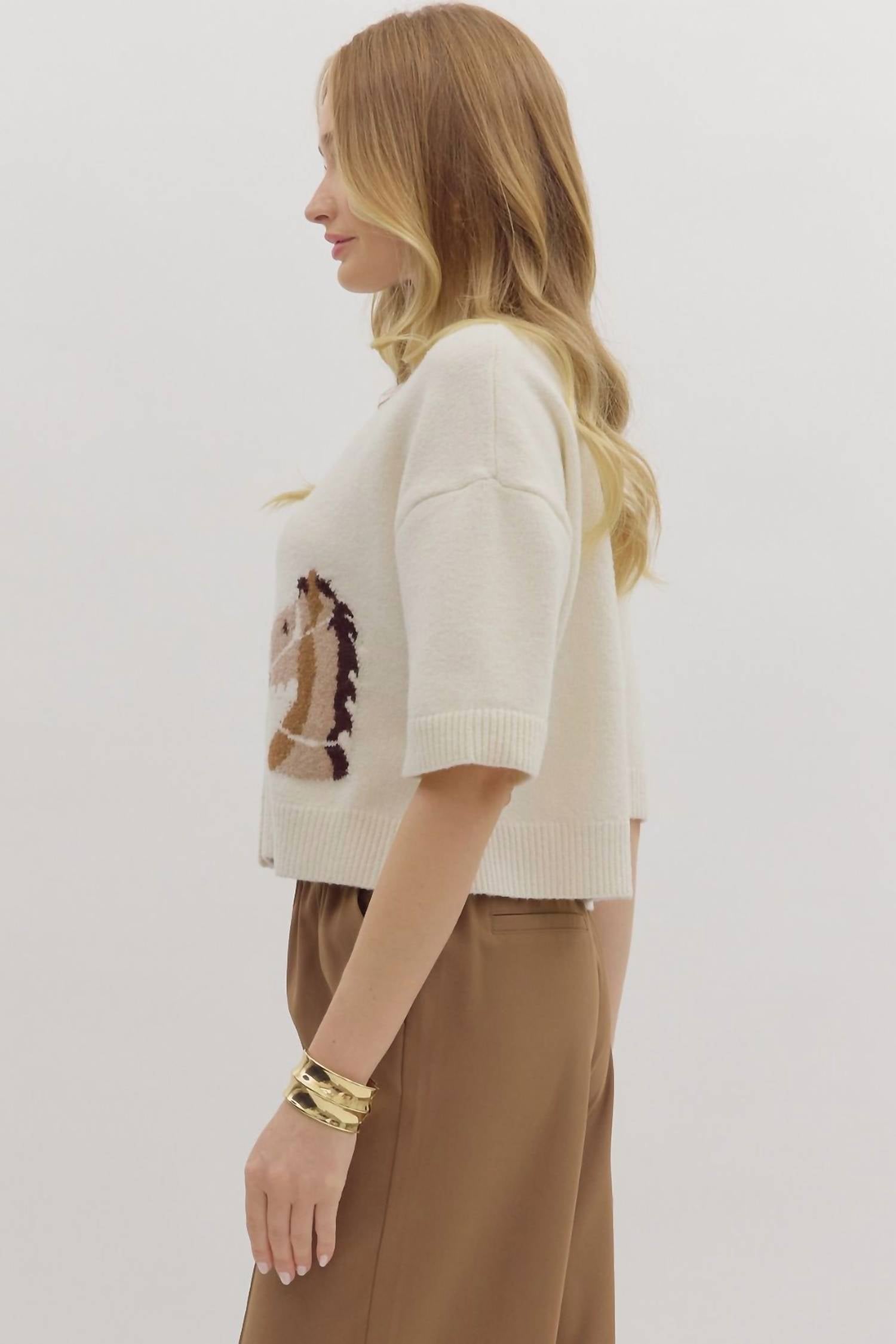 Entro - Saddle Up Short-sleeve Knit Cardigan