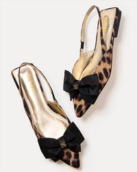Lilly Pulitzer - Women's Brit Leopard Bow Slingback Flats