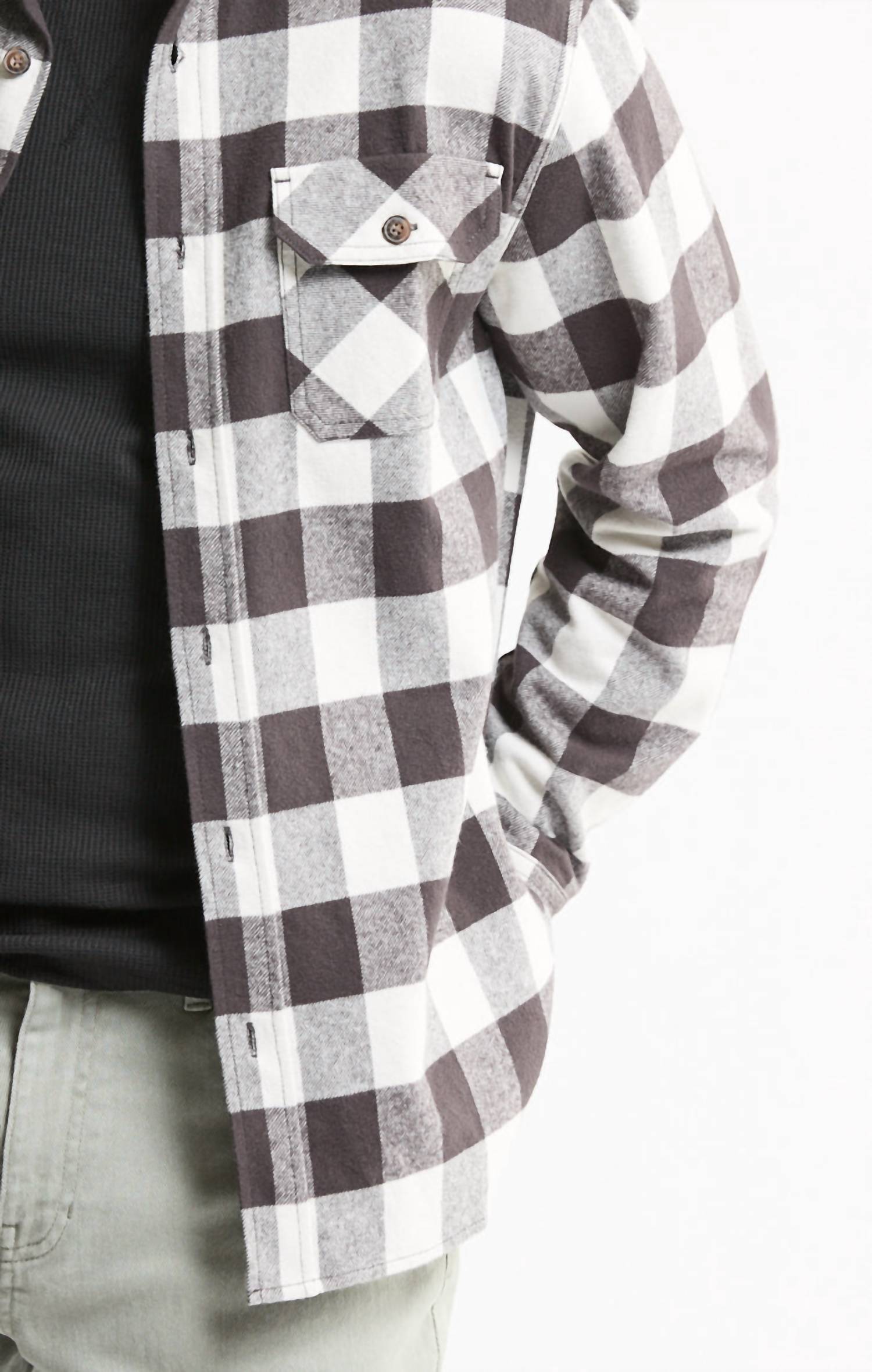 Jachs New York - Brawny Flannel Thermal Crewneck Shirt - 2-pack