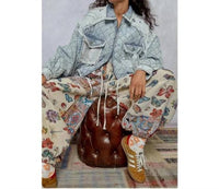 Pol - Relaxed Fit Jacket With Quilting & Lace Accents