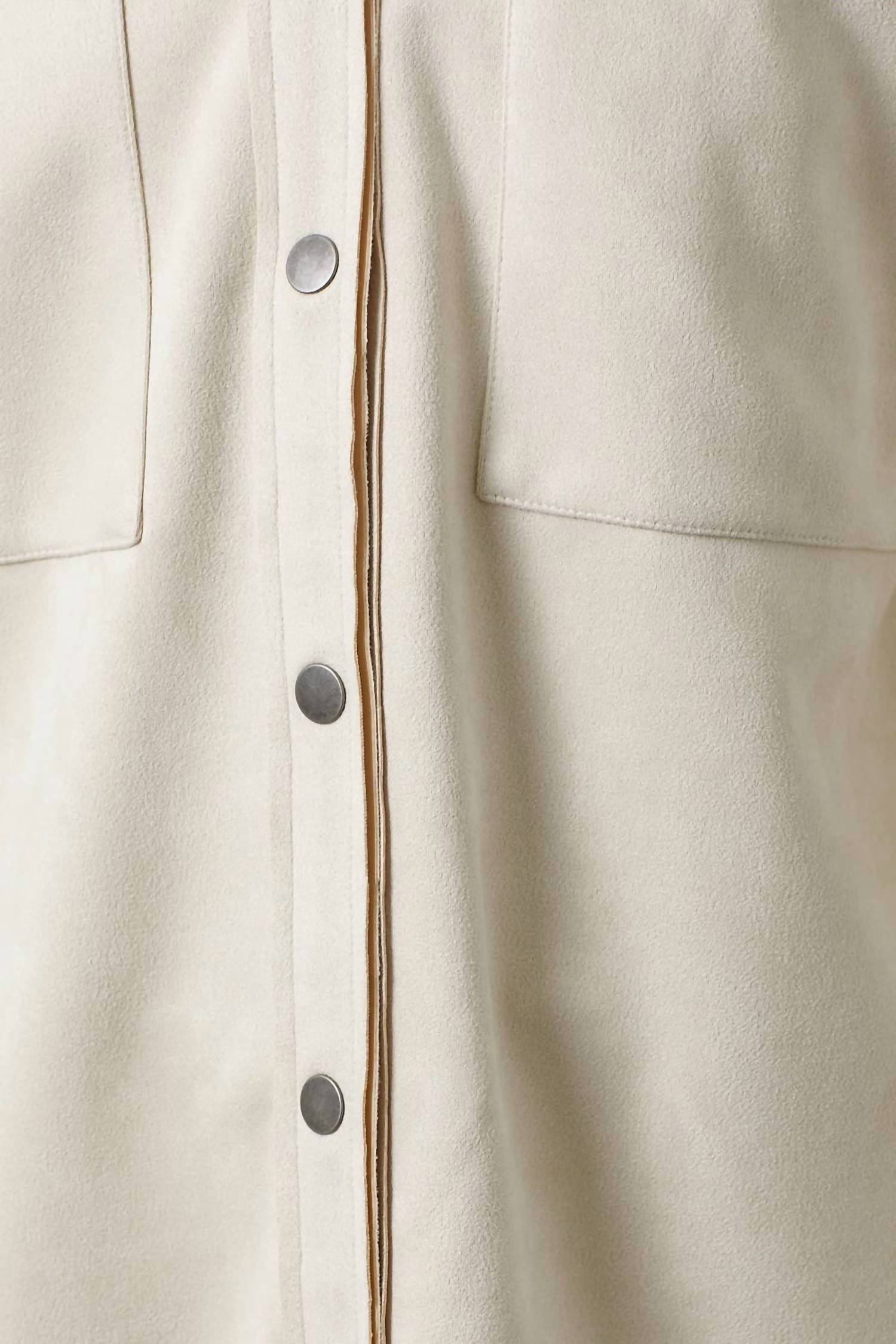 Mystree - Suede Button Down Shacket