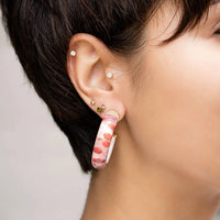 Gold & Honey - Women's Cherry On Top Illusion Hoop Earrings