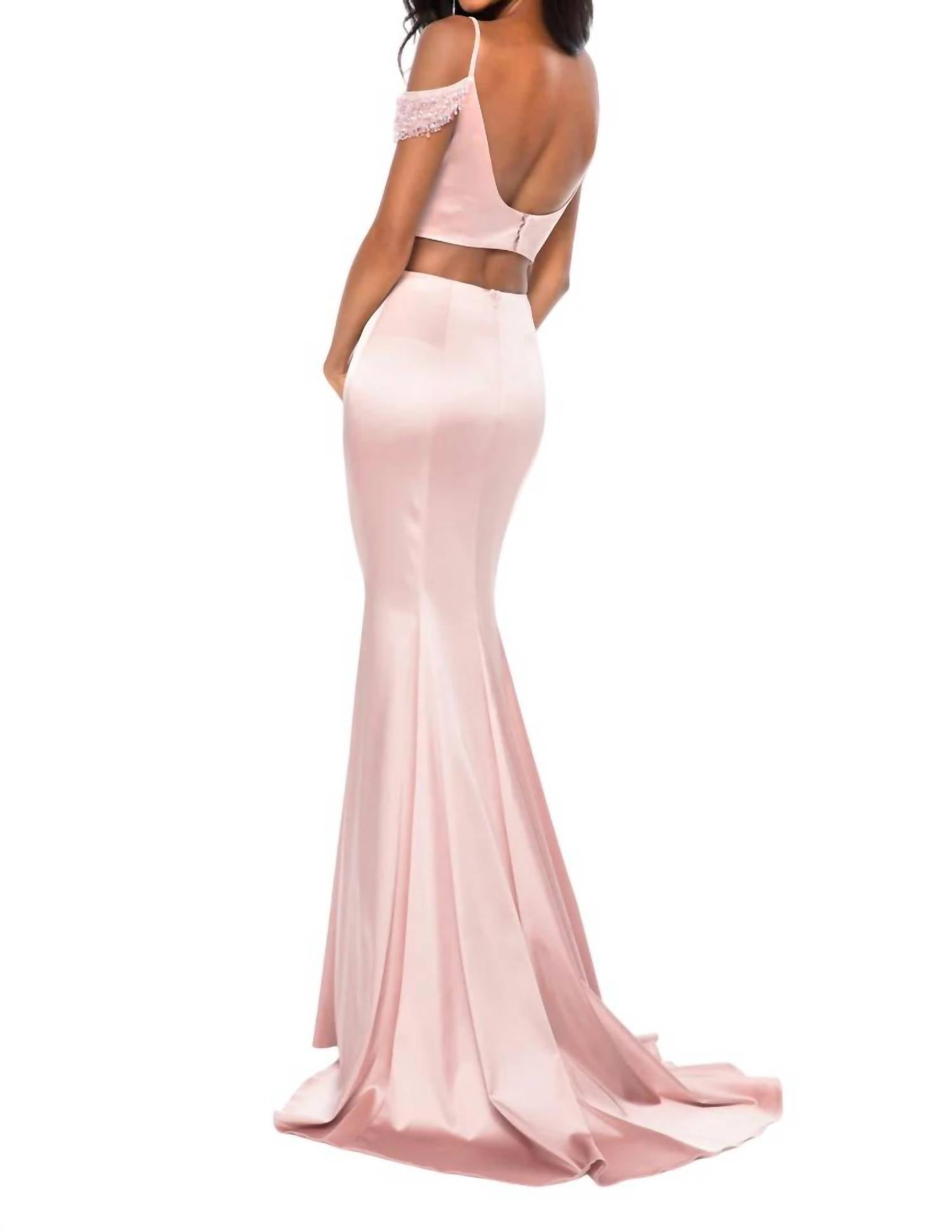 Sherri Hill - Satin Two-Piece Mermaid Prom Dress