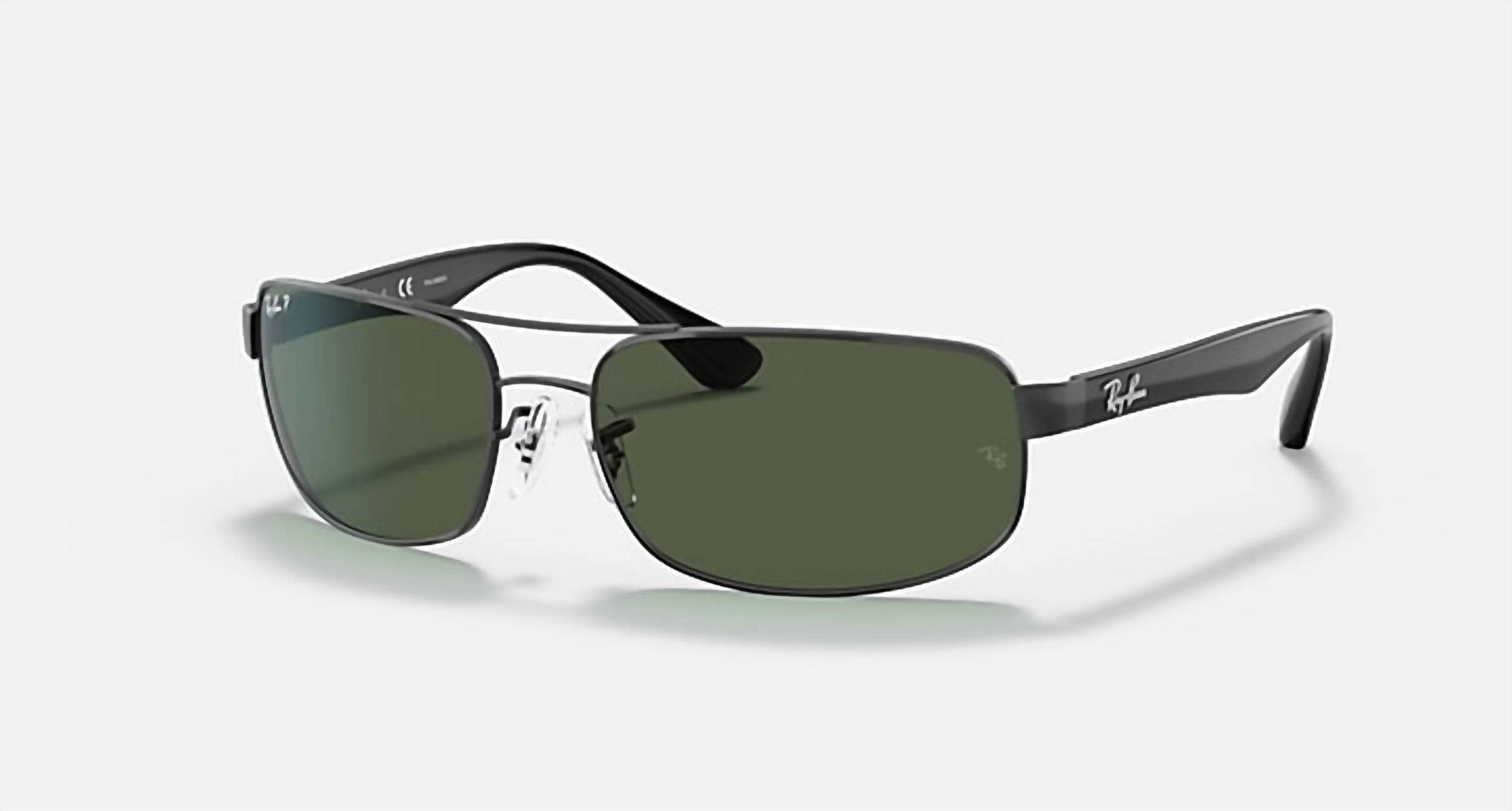 Ray Ban - Men's Full Rim Rectangular Polarized Sunglasses 3445 - 002 - 58