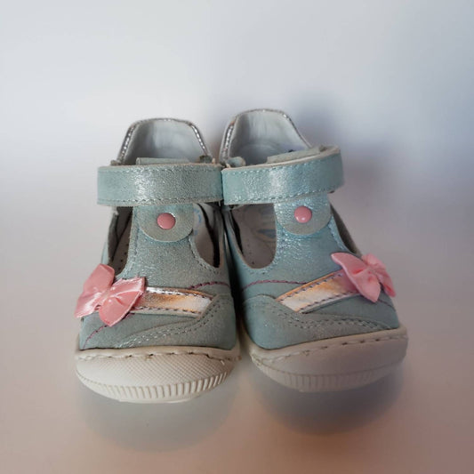 Renbut Shoes - Girl's Velcro T-strap Ankle-hi Cap-toe Shoes
