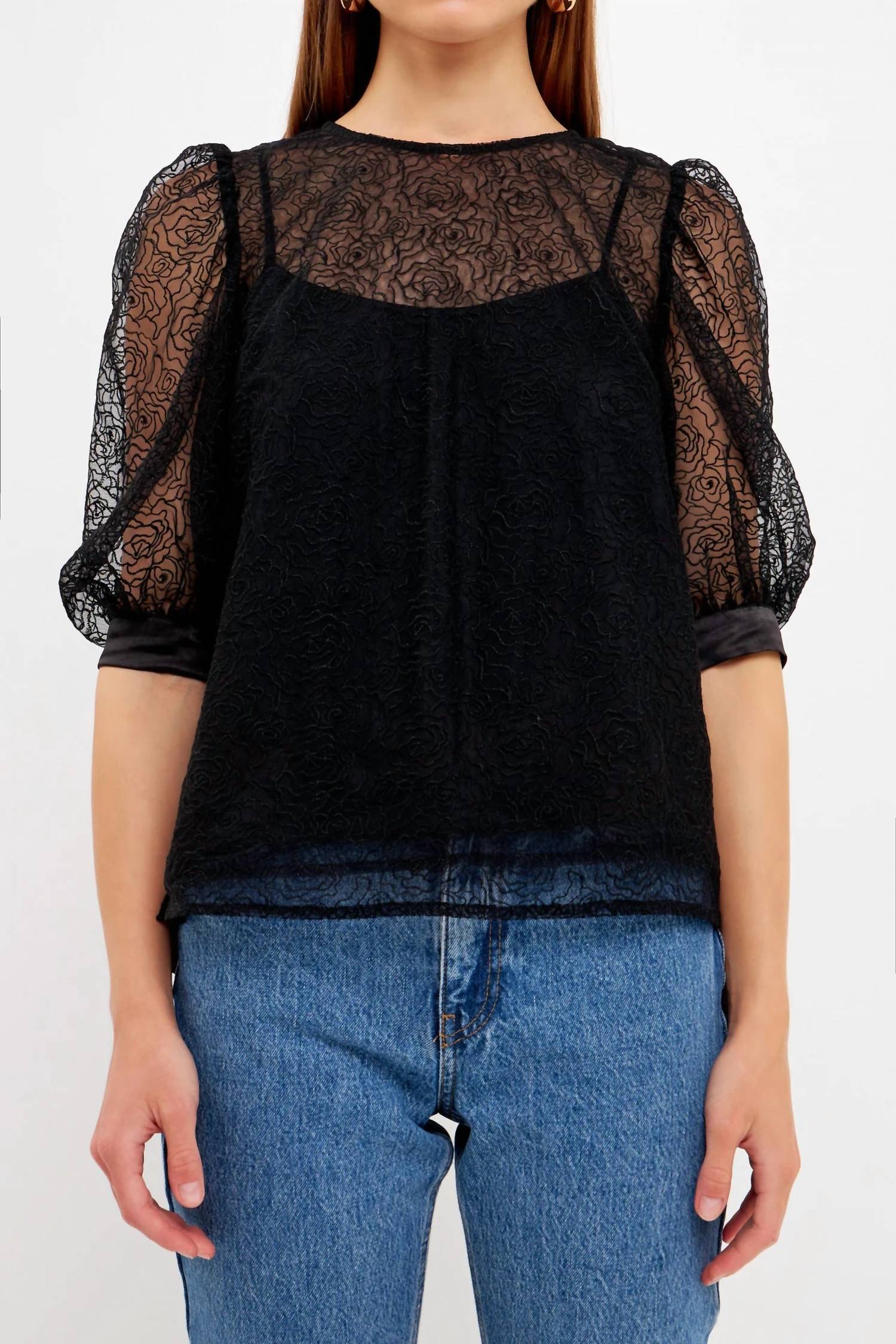 Endless Rose - Lucinda Lace Embroidered Top