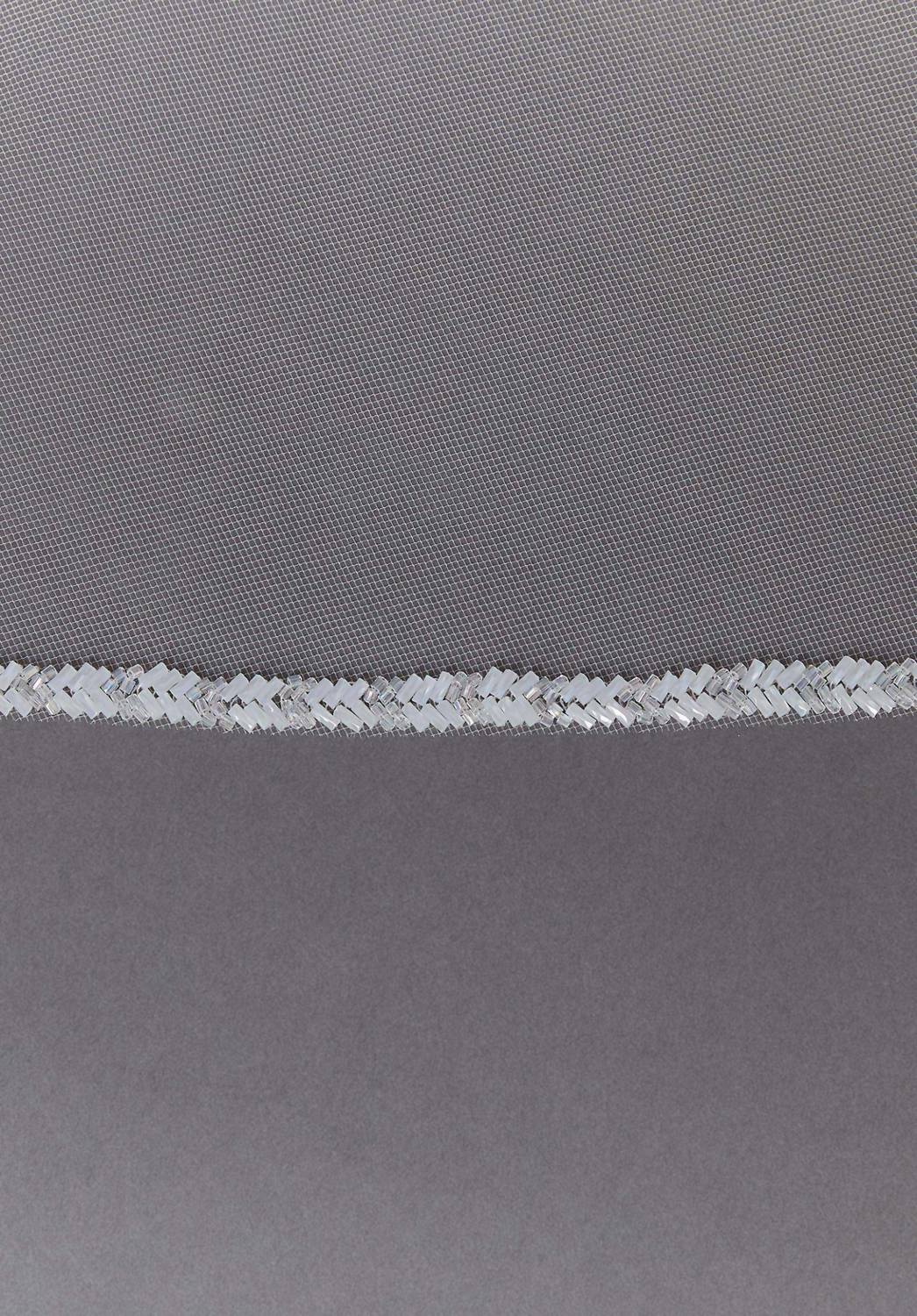 Morilee - Edged With Bugle Beads Fingertip Length Wedding Veil