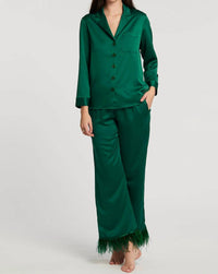 Rya Collection Swan Pj Lounge Set in emerald - women's sleepwear