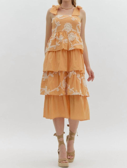 Entro - Ruffle Floral Tiered Maxi Dress