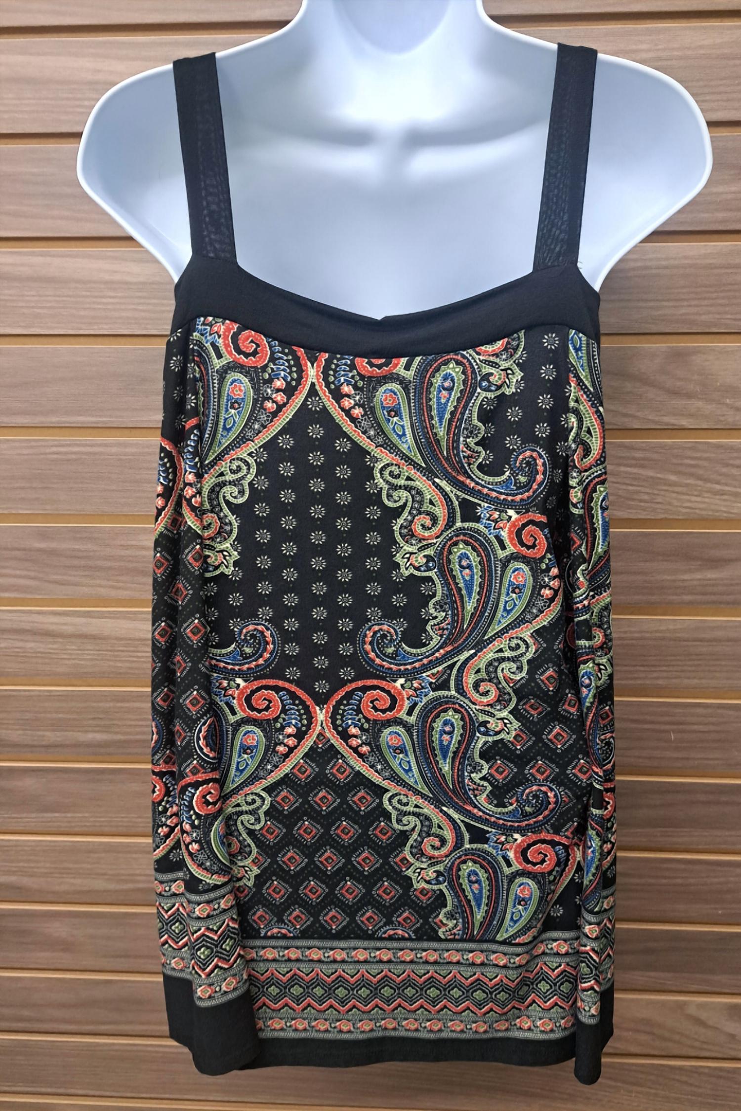 Yoyo 5 - Women's Paisley Cold Shoulder Long Sleeve Top
