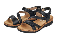 Remonte Women's Jocelyn 50 Sandal in black - women's sandal - detail view