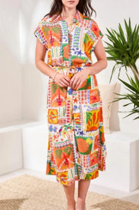 Tribal - Shirt Dress With Slit