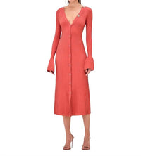 ALEXIS Trisha Long Sleeve Dress in red - women's dress