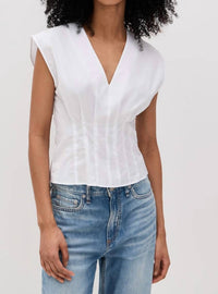 Rag & Bone - Ines Poplin Top In White