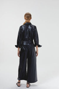 Lanhtropy - Culotte Metallic Linen Pants