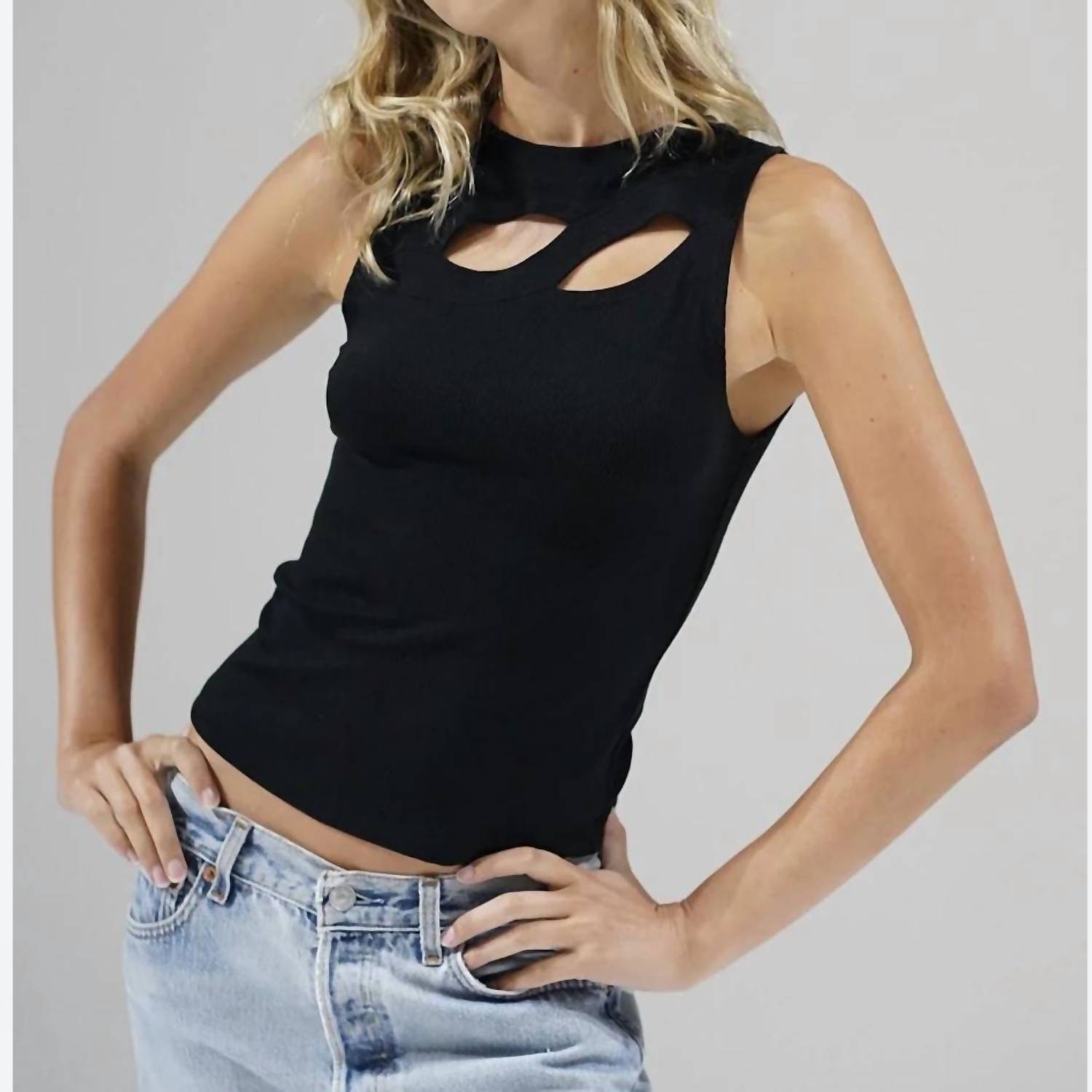 Lna - Luna Cut Out Tank Top