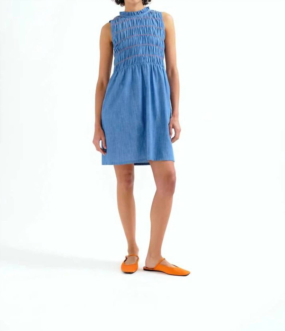 Compania Fantastica - Chambray Short Dress
