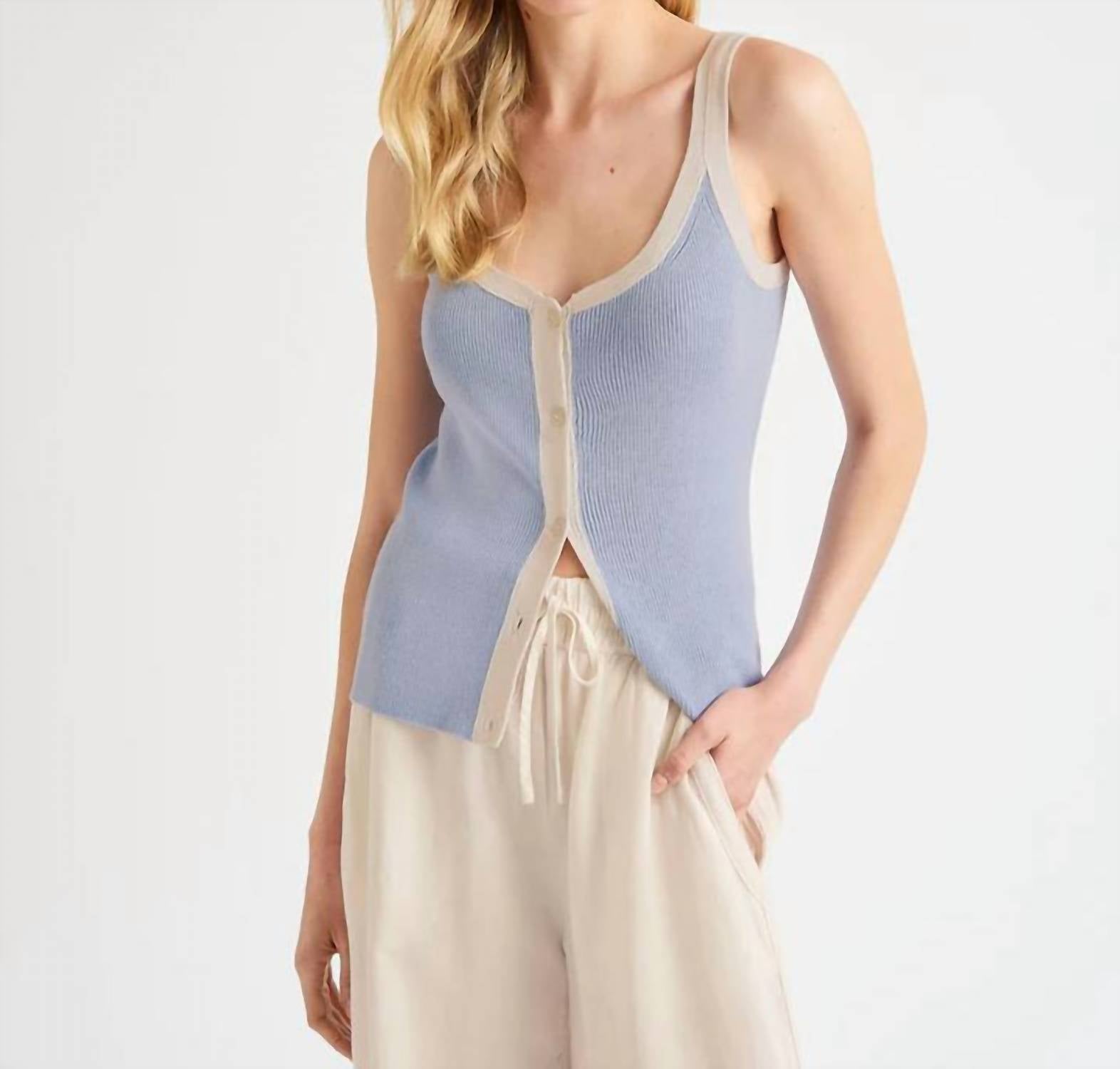 Splendid - Nevin Contrast Sweater Tank Top