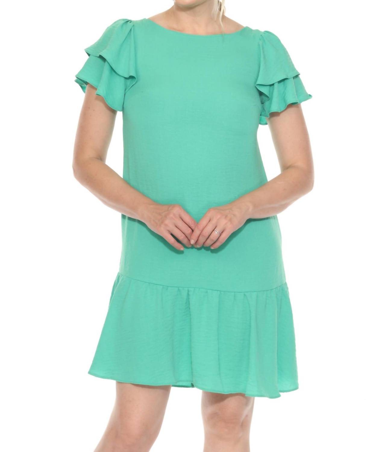 Joseph Ribkoff - Ruffled Flounce Mini Shift Dress