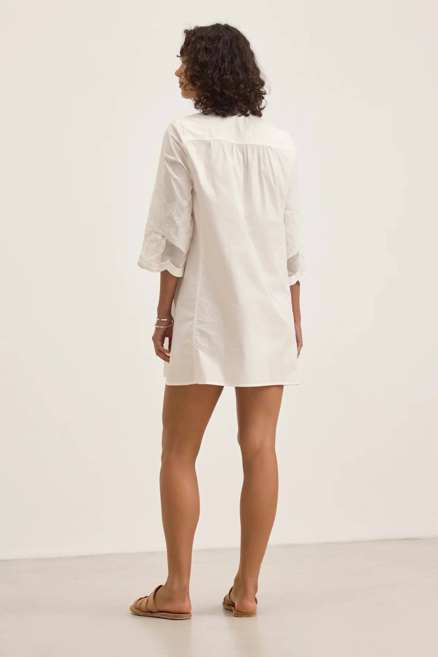 Velvet by Graham & Spencer Missie Dress in off white - women's dress - alternate view