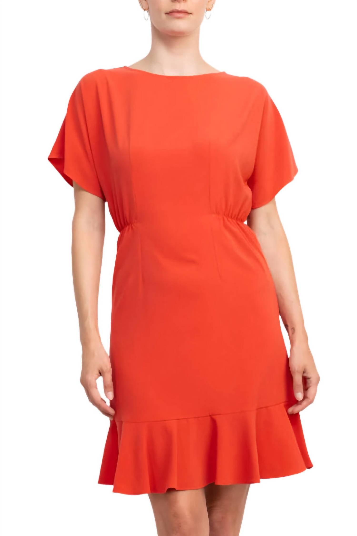 Donna Morgan - Short Sleeve Solid Jersey Dress
