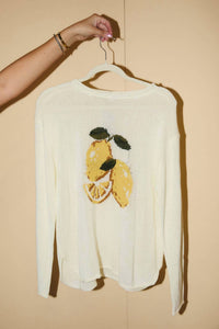Sunday Edition - Lemon Graphic Sweater