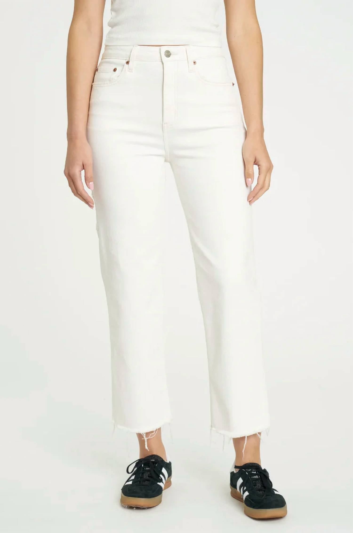 Daze - Sundaze Utility Crop High Rise Straight Crop Jeans