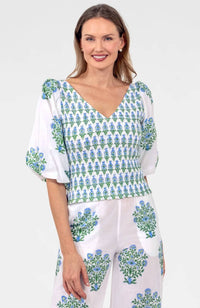 Gretchen Scott - Crinkle Dimple Floral Top
