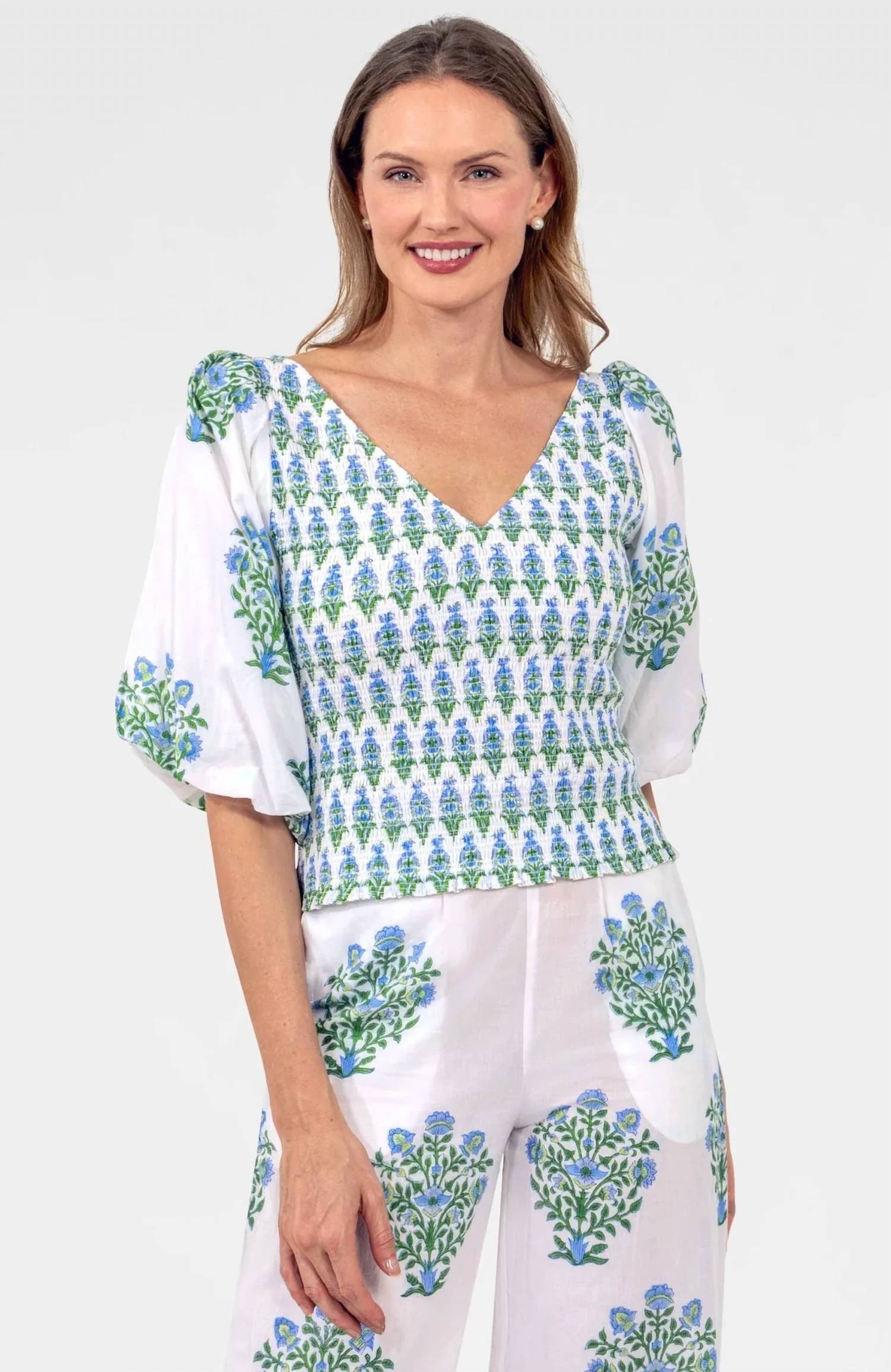 Gretchen Scott - Crinkle Dimple Floral Top