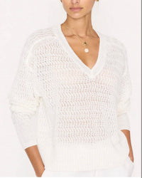 Brochu Walker - Leia Open Stitch V-Neck Sweater