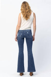 Judy Blue - Superstar Button Fly Flare Destroyed Jeans