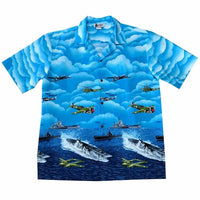 Aloha Republic - Men's Airplane And Boat Shirt