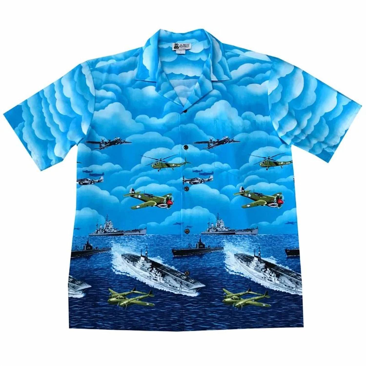 Aloha Republic - Men's Airplane And Boat Shirt