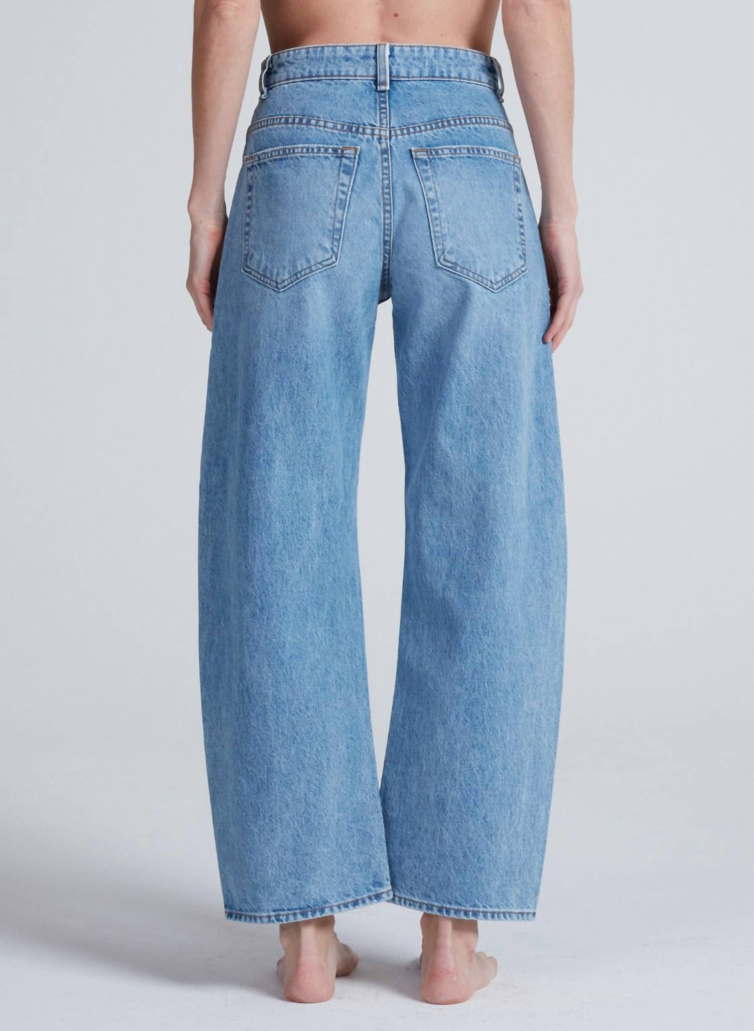 Askk Ny - Twisted Cropped Barrel Leg Jeans
